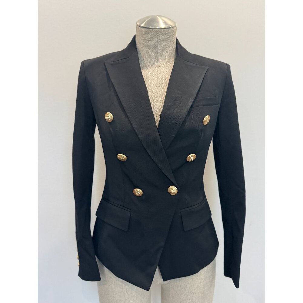 Lilysilk Double Breasted Captains Blazer in Black Size XS